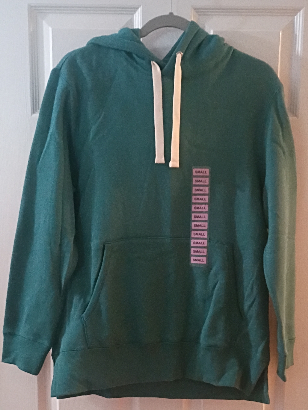 Teal Hooded Sweatshirt with Front Pocket Boyfriend Style